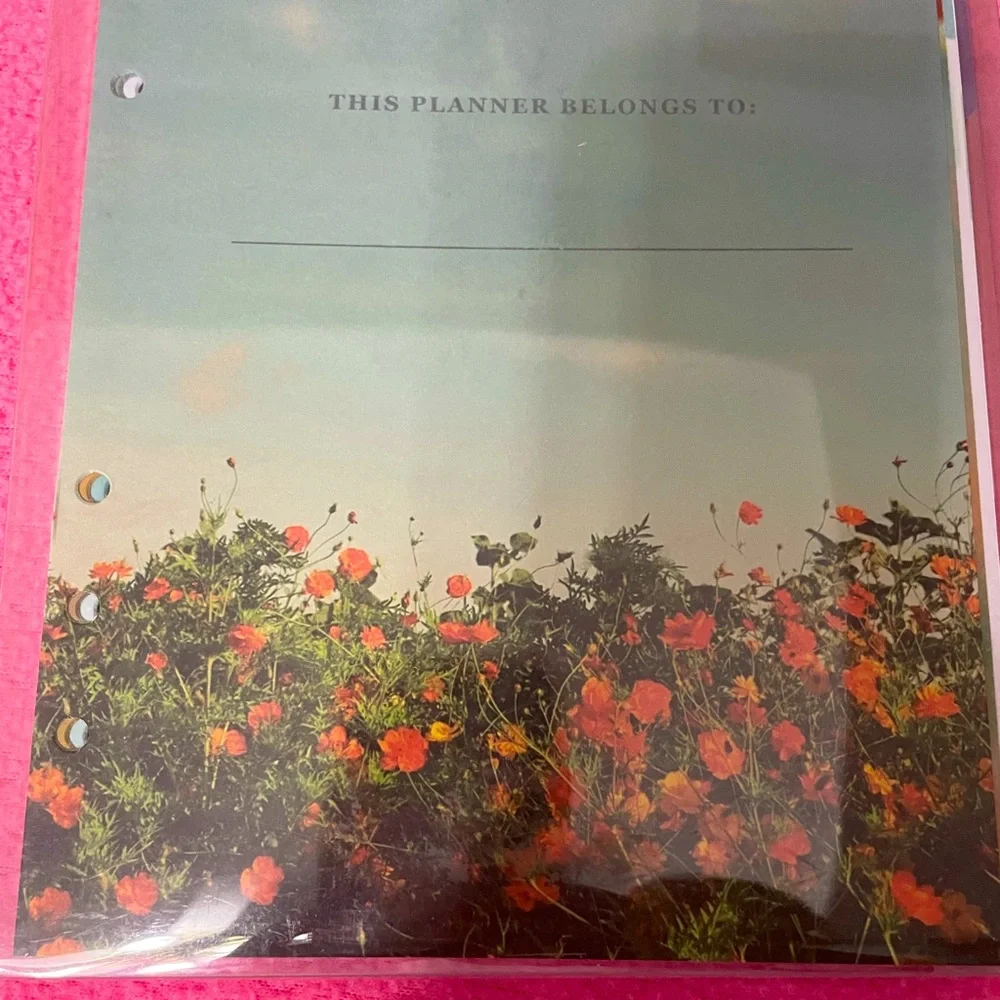 Floral planner inserts